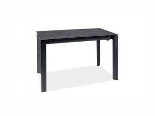 Jídelní stůl rozkládací - METROPOL Ceramic, 120x80, černý mramor/matná černá
