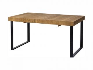 Jídelní stůl rozkládací - MOSAIC 40, 160x90, medový dub/matná černá