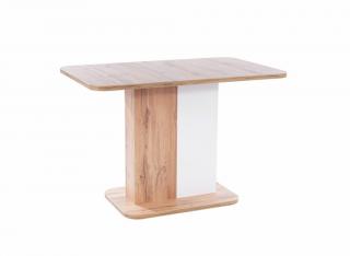 Jídelní stůl rozkládací - NEXT, 110x68, dub artisan/bílá
