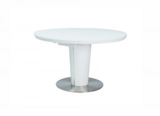 Jídelní stůl rozkládací - ORBIT, 120x120, matná bílá