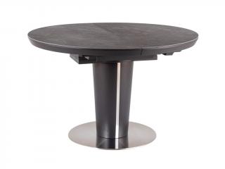 Jídelní stůl rozkládací - ORBIT Ceramic, 120x120, černý mramor/antracit