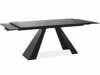 Jídelní stůl rozkládací - SALVADORE, 160x90, matná černá