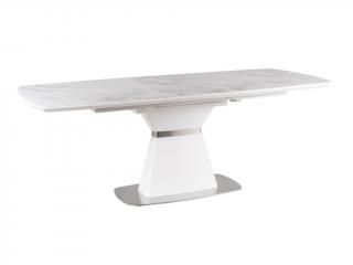 Jídelní stůl rozkládací - SATURN II Ceramic, 160x90, bílá