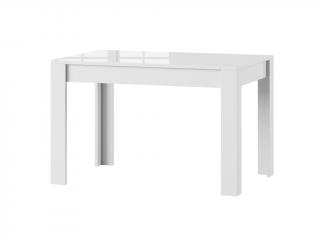 Jídelní stůl rozkládací - SIRIUS, 120x80, lesklá bílá