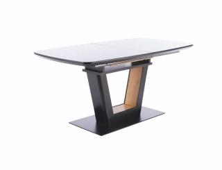Jídelní stůl rozkládací - SYDNEY, 160x90, černý dub/matná černá