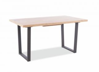 Jídelní stůl rozkládací - VITO, 138x85, dub votan/černá