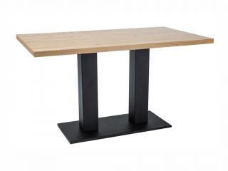 Jídelní stůl - SAURON, 150x90, masivní dub/černá