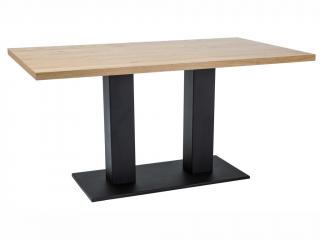 Jídelní stůl - SAURON, 180x90, masivní dub/černá