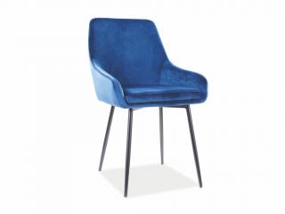 Jídelní židle - ALBI Velvet, nohy v černé barvě, různé barvy na výběr Čalounění: granátová (tap.91)