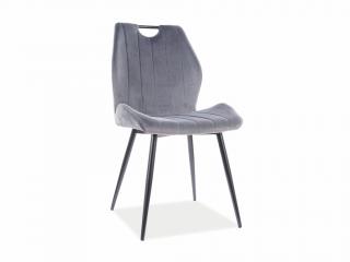 Jídelní židle - ARCO Velvet, různé barvy na výběr Čalounění: světle šedá (Bluvel 14)