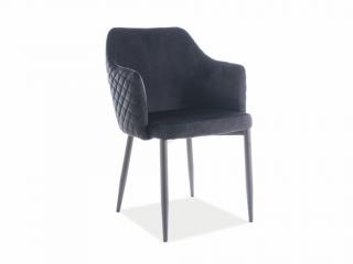 Jídelní židle - ASTOR Velvet, různé barvy na výběr Čalounění: černá (Bluvel 19)