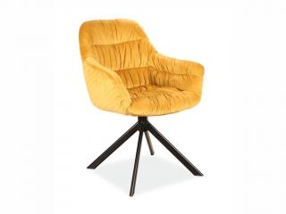 Jídelní židle - ASTORIA Velvet, různé barvy na výběr Čalounění: žlutá (Bluvel 68)