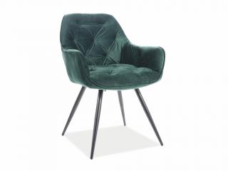 Jídelní židle - CHERRY Velvet, různé barvy na výběr Čalounění: zelená (Bluvel 78)