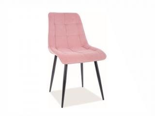 Jídelní židle - CHIC Matt Velvet, různé barvy na výběr Čalounění: růžová (63)