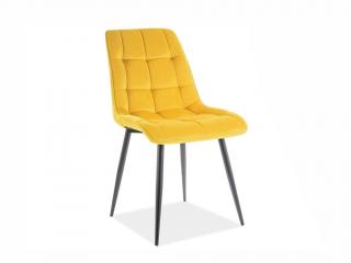 Jídelní židle - CHIC Matt Velvet, různé barvy na výběr Čalounění: žlutá (48)