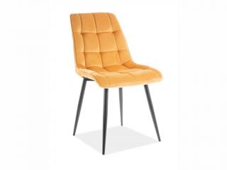 Jídelní židle - CHIC Velvet, různé barvy na výběr Čalounění: žlutá (Bluvel 68)