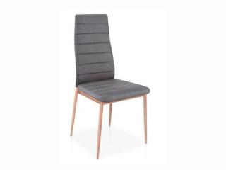 Jídelní židle - H-264 Bis, kovové nohy, šedá/dub