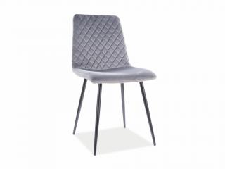 Jídelní židle - IRYS Velvet, různé barvy na výběr Čalounění: světle šedá (Bluvel 14)