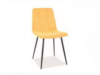 Jídelní židle - MILA Matt Velvet, různé barvy na výběr Čalounění: žlutá (48)
