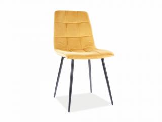 Jídelní židle - MILA Velvet, různé barvy na výběr Čalounění: žlutá (Bluvel 68)