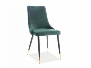 Jídelní židle - PIANO Velvet, různé barvy na výběr Čalounění: zelená (Bluvel 78)