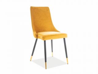 Jídelní židle - PIANO Velvet, různé barvy na výběr Čalounění: žlutá (Bluvel 68)