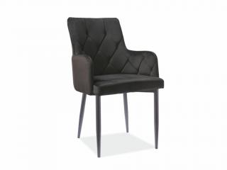 Jídelní židle - RICARDO B Velvet, různé barvy na výběr Čalounění: černá (Bluvel 19)