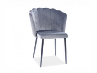Jídelní židle - ROKSANA Velvet, různé barvy na výběr Čalounění: světle šedá (Bluvel 14)