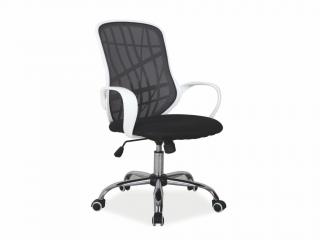 Kancelářská židle - DEXTER, čalouněná, různé barvy na výběr Čalounění: černá/bílá