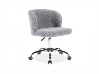 Kancelářská židle - DOLLY, čalouněná, různé barvy na výběr Čalounění: tmavě šedá