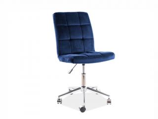 Kancelářská židle - Q-020 Velvet, čalouněná, různé barvy na výběr Čalounění: granátová (Bluvel 86)