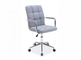 Kancelářská židle - Q-022, čalouněná, šedá