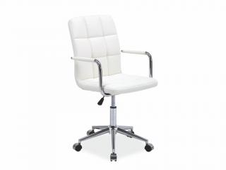 Kancelářská židle - Q-022, ekokůže, různé barvy na výběr Čalounění: bílá (ekokůže)
