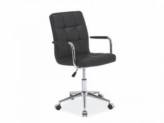 Kancelářská židle - Q-022, ekokůže, různé barvy na výběr Čalounění: černá (ekokůže)