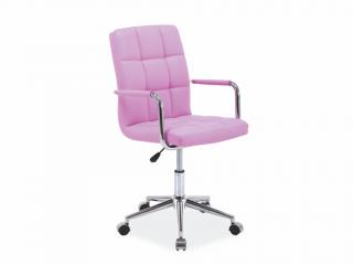 Kancelářská židle - Q-022, ekokůže, různé barvy na výběr Čalounění: růžová (ekokůže)