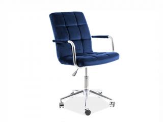 Kancelářská židle - Q-022 Velvet, čalouněná, různé barvy na výběr Čalounění: granátová (Bluvel 86)