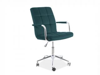 Kancelářská židle - Q-022 Velvet, čalouněná, různé barvy na výběr Čalounění: zelená (Bluvel 78)