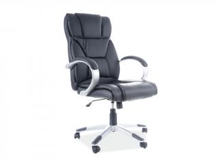 Kancelářská židle - Q-044, ekokůže, černá