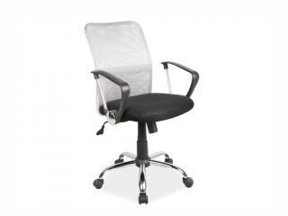 Kancelářská židle - Q-078, čalouněná, různé barvy na výběr Čalounění: šedá/černá