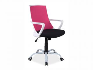 Kancelářská židle - Q-248, čalouněná, růžová Čalounění: růžová