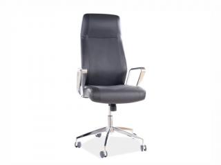 Kancelářská židle - Q-321, ekokůže, černá Čalounění: černá (ekokůže)
