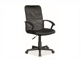 Kancelářská židle - Q-702, čalouněná, různé barvy na výběr Čalounění: černá