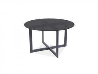 Konferenční stolek - ALMERIA A, kouřové sklo/černá