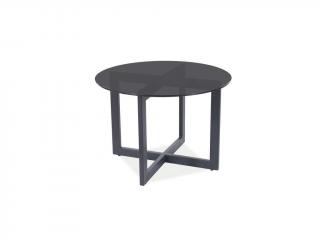 Konferenční stolek - ALMERIA B, kouřové sklo/černá