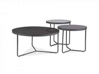 Konferenční stolek - ARTEMIDA, černá/tmavě šedá/světle šedá