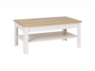 Konferenční stolek - BERG 16, krém/zlatý dub