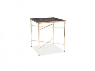 Konferenční stolek - CALI, černý mramor/zlatá
