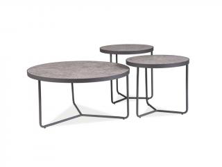 Konferenční stolek - DEMETER, beton/černá