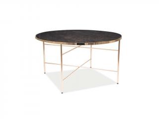 Konferenční stolek - IBIZA B, černý mramor/zlatá