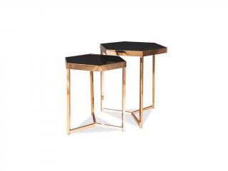 Konferenční stolek - MILOS, černá/zlatá